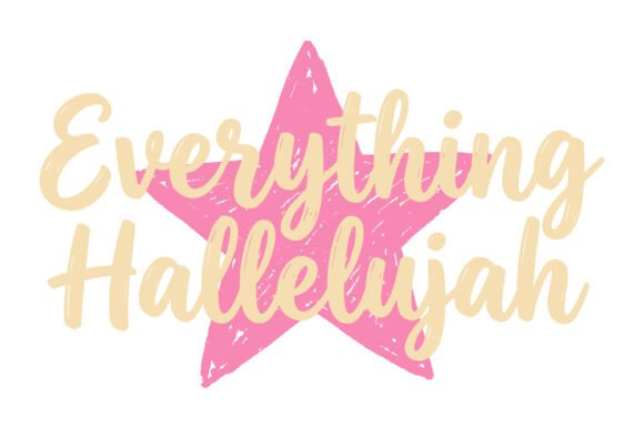 Everything Hallelujah Star Design for T-Shirt Designs