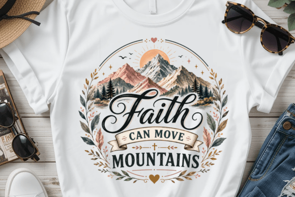 Faith Can Move Mountains Shirt PNG