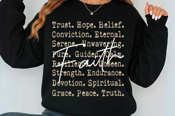 Faith Words SVG: Inspirational & Jesu