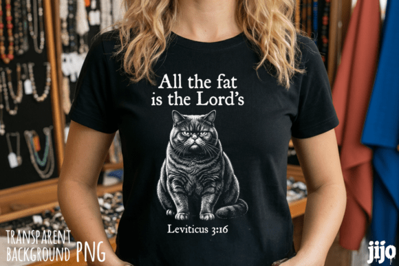 Fat Lords Leviticus Cat PNG for T-Shirt Designs