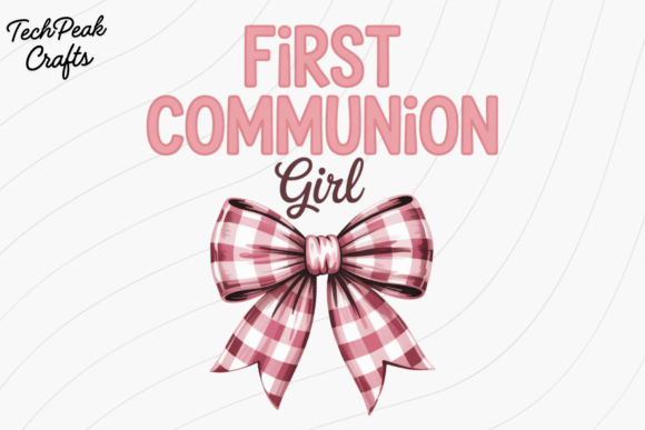 First Communion Girl PNG for T-Shirt Designs