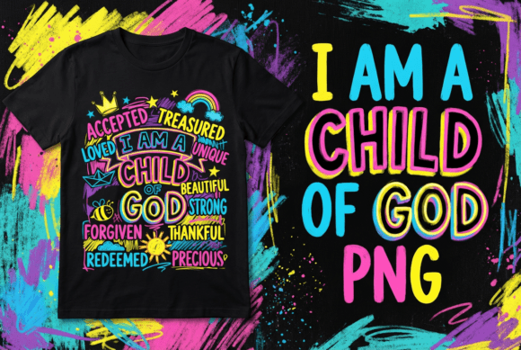 I Am a Child of God PNG for T-Shirt Designs