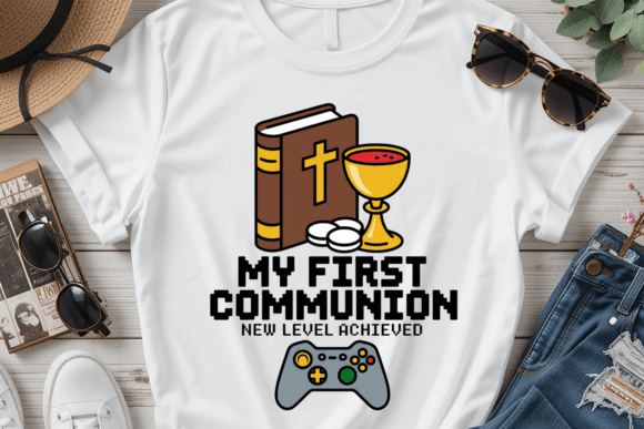 My First Communion PNG, Gamer Shirt for T-Shirt Designs