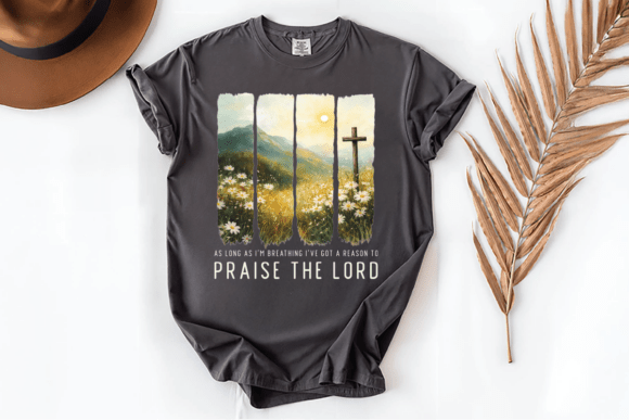 Praise the Lord Camo Cross for T-Shirt Designs