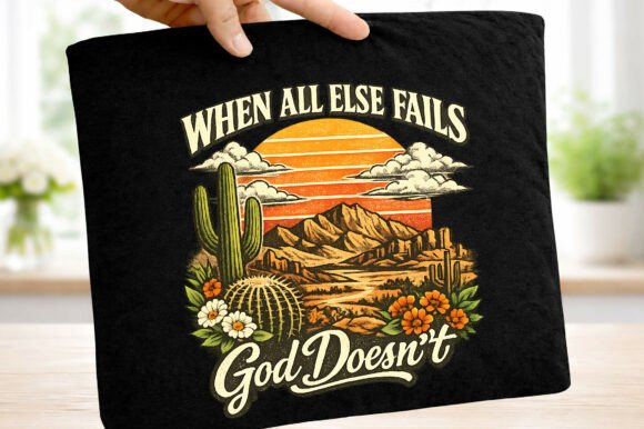 When All Else Fails God Doesn’t Sunset T-Shirt Designs